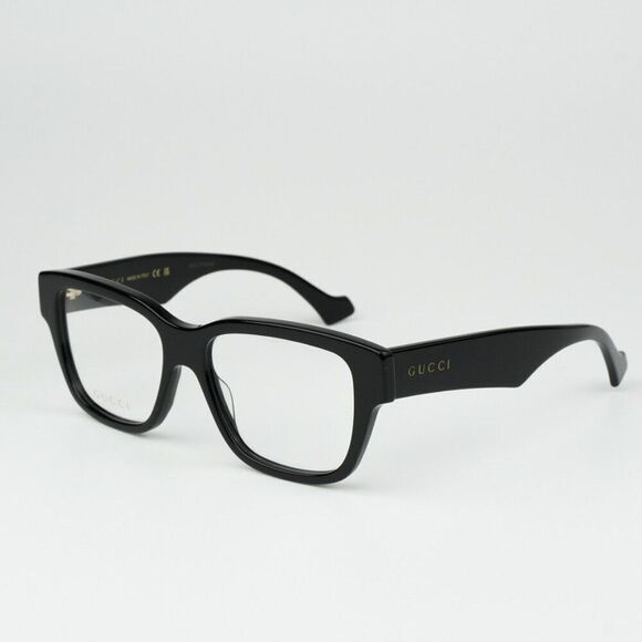 NEW Gucci GG1428O 004 Black Square Men Eyeglasses GG 1428O - Picture 2 of 13